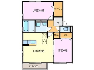 リビングタウン鈴鹿旭が丘Ｅ棟の物件間取画像